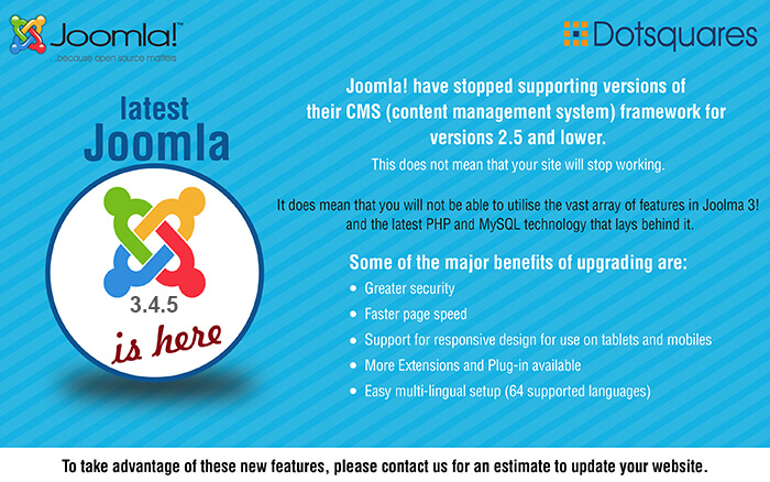 Joomla! Ends Support for 2.5