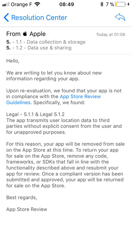 APPLE OUSTED THIRD-PARTY APPS AHEAD OF THE GDPR IMPLEMENTATION DATE
