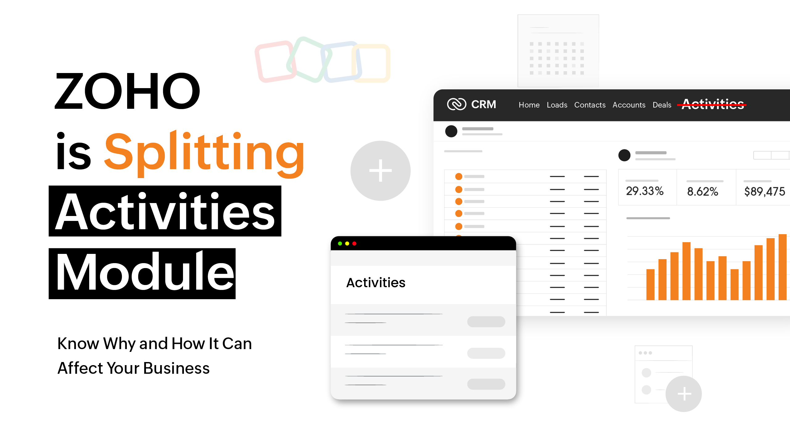 Zoho is Splitting Activities Module: Know Why and How It Can Affect Your Business